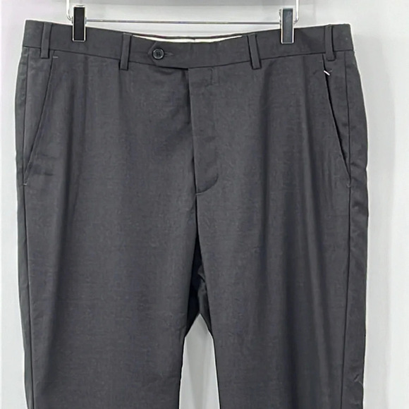 Santorelli With Loro Piana Fabric Wool Dress Pants in Charcoal - Size 36 Hemmed - Picture 2 of 7